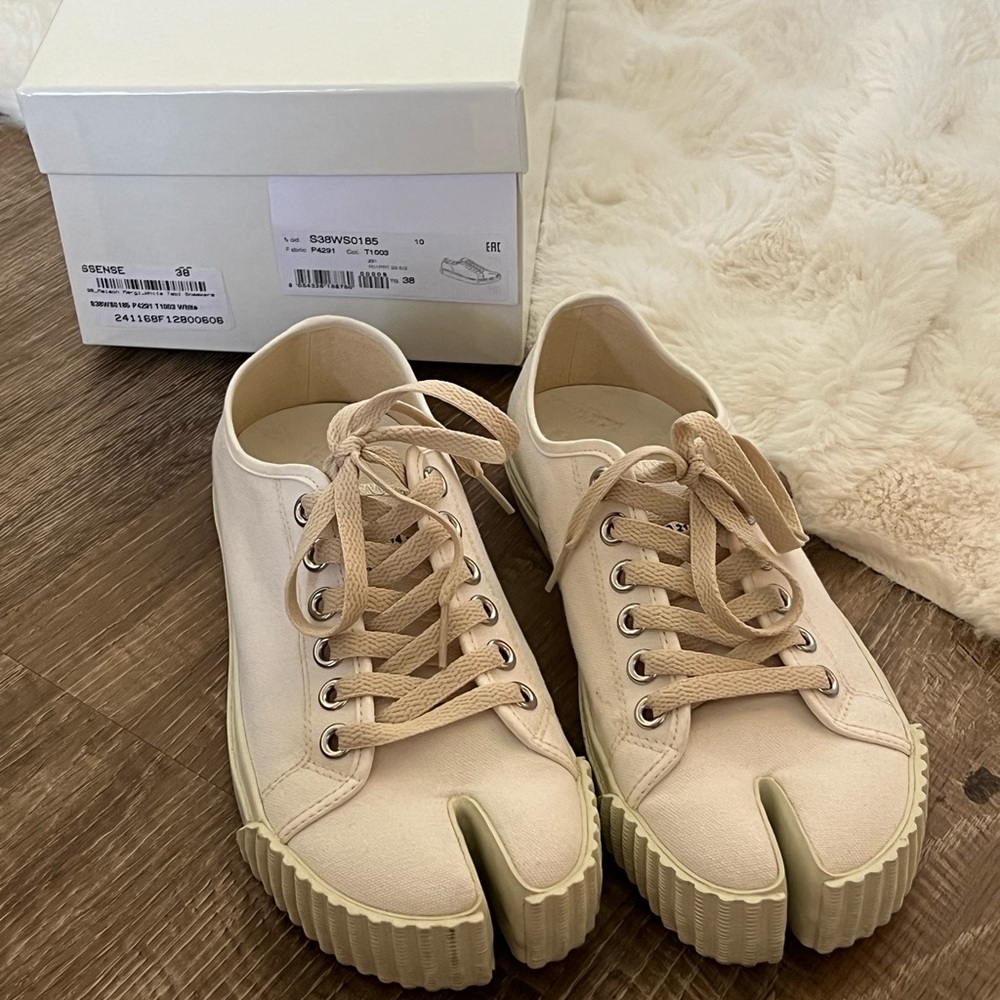 Madison Margiela White Tabi Sneaker